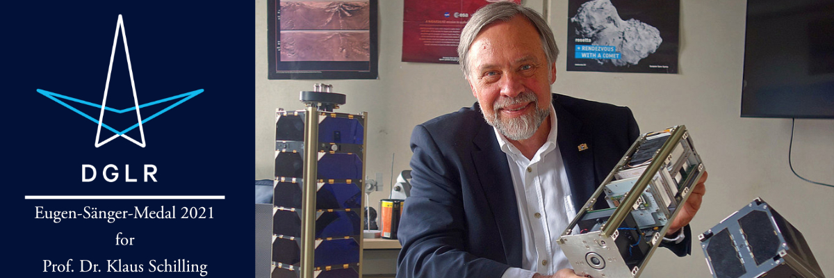 Prof. Schilling with his small satellites